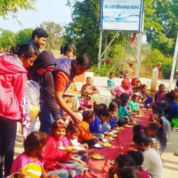 Happy faces + full plates + filled tummy results in best smiles #ngo #help #needy